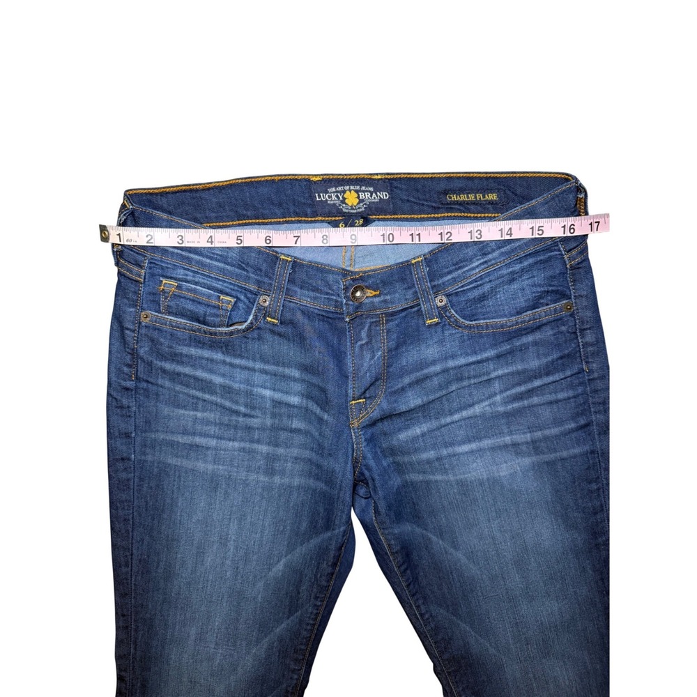 Lucky Brand Charlie Flare Women Sz 6/28 Blue Denim Bootcut Jeans - Picture 3 of 7